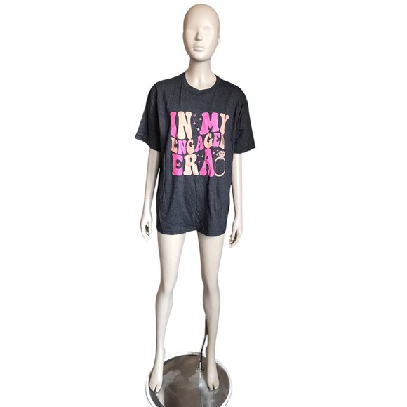 Engaged Era Dark Gray, Pink and Orange Top - Picture 1 of 5